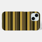 Süße schwarze goldene Streifen Case-Mate iPhone Hülle (Rückseite (Horizontal))