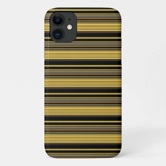 Süße schwarze goldene Streifen Case-Mate iPhone Hülle (Rückseite)