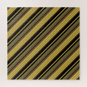 Süße schwarze goldene Streifen Puzzle