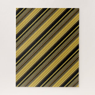 Süße schwarze goldene Streifen Puzzle