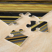 Süße schwarze goldene Streifen Puzzle (Seite)