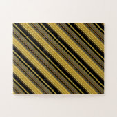Süße schwarze goldene Streifen Puzzle (Horizontal)
