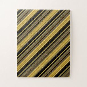Süße schwarze goldene Streifen Puzzle