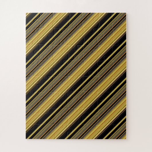 Süße schwarze goldene Streifen Puzzle (Vertikal)