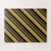 Süße schwarze goldene Streifen Puzzle (Horizontal)