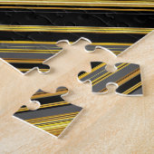 Süße schwarze goldene Streifen Puzzle (Seite)