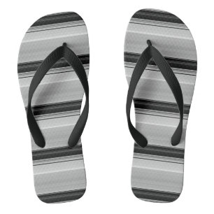 Süße schwarze graue Streifen Badesandalen