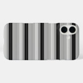 Süße schwarze graue Streifen Case-Mate iPhone Hülle (Rückseite (Horizontal))