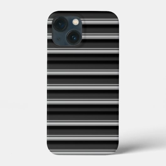 Süße schwarze graue Streifen Case-Mate iPhone Hülle (Rückseite)