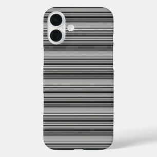 Süße schwarze graue Streifen  iPhone 16 Plus Hülle