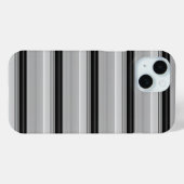Süße schwarze graue Streifen Case-Mate iPhone Hülle (Rückseite (Horizontal))