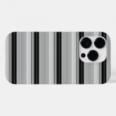 Süße schwarze graue Streifen Case-Mate iPhone Hülle (Rückseite (Horizontal))