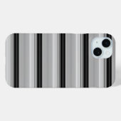 Süße schwarze graue Streifen Case-Mate iPhone Hülle (Rückseite (Horizontal))