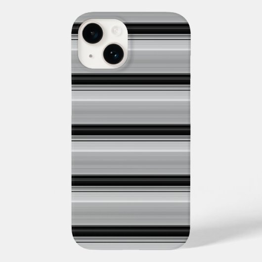 Süße schwarze graue Streifen Case-Mate iPhone Hülle (Rückseite)