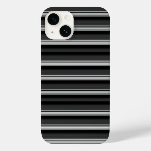 Süße schwarze graue Streifen Case-Mate iPhone Hülle (Rückseite)