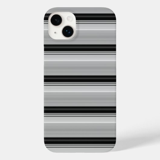 Süße schwarze graue Streifen Case-Mate iPhone Hülle (Rückseite)