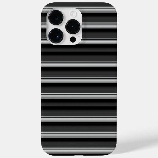 Süße schwarze graue Streifen Case-Mate iPhone Hülle (Rückseite)