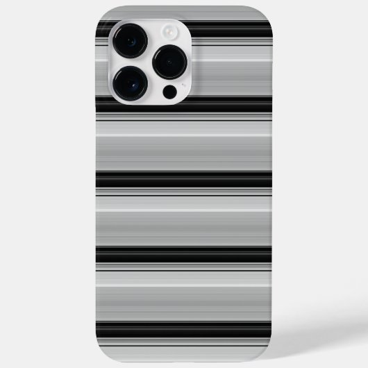 Süße schwarze graue Streifen Case-Mate iPhone Hülle (Rückseite)