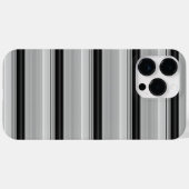 Süße schwarze graue Streifen Case-Mate iPhone Hülle (Rückseite (Horizontal))