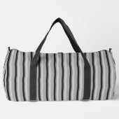 Süße schwarze graue Streifen Duffle Bag (Vorderseite)