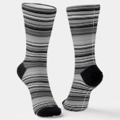 Süße schwarze graue Streifen Socken (Gewinkelt)