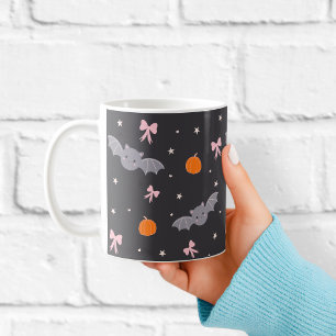 Süße schwarze Halloween-Fledermaus-Muster-Tasse Kaffeetasse