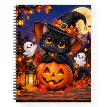 Süße schwarze Halloween-Katze Kürbis – Gruselig K