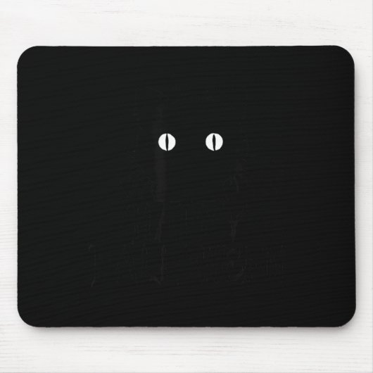 Süße schwarze Halloween-Katze mit Schnurrhaaren gl Mousepad (Vorne)