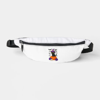 Süße schwarze Hexenkatze Kürbis Halloween Kostüm F Bauchtasche