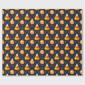 Süße schwarze illustrierte Candy Corn Geschenkpapier (Flach)