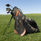 Süße schwarze Katze Golfhandtuch (Gras)