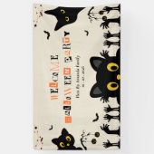 Süße schwarze Katze Halloween Banner (Vertikal)