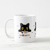 Süße schwarze Katze Halloween Kaffeetasse (Links)