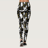 Süße schwarze Katze Halloween Leggings (Rückseite)