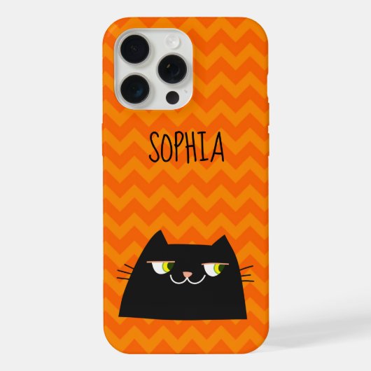 Süße schwarze Katze  iPhone Hülle (Rückseite)