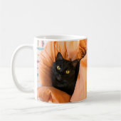 Süße schwarze Katze Kaffeetasse (Links)