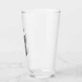 Süße schwarze Katze Miauen Glas (Links)