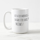 Süße schwarze Katze mit rosa Fliege Kaffeetasse (Links)
