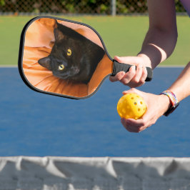 Süße schwarze Katze Pickleball Schläger