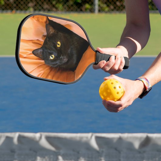 Süße schwarze Katze Pickleball Schläger (InSitu)