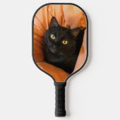 Süße schwarze Katze Pickleball Schläger (Vorderseite)