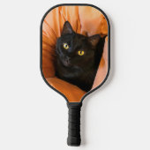 Süße schwarze Katze Pickleball Schläger (Rückseite)