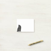 Süße schwarze Katze Post-it Klebezettel (Auf Schreibtisch)