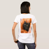 Süße schwarze Katze T-Shirt (Schwarz voll)