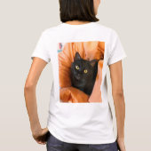 Süße schwarze Katze T-Shirt (Rückseite)