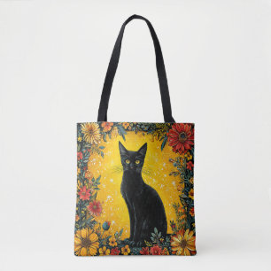 Süße schwarze Katze Tasche
