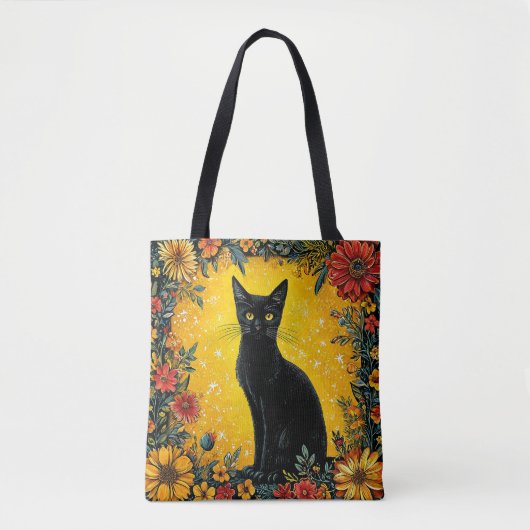 Süße schwarze Katze Tasche (Vorderseite)