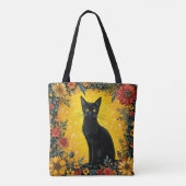 Süße schwarze Katze Tasche (Rückseite)