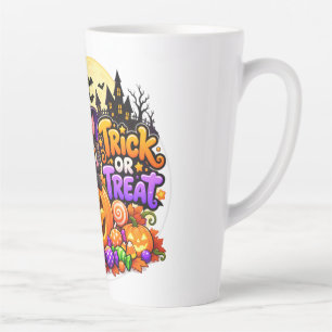 Süße schwarze Katze Trick-or-Treat Halloween Gruse Milchtasse