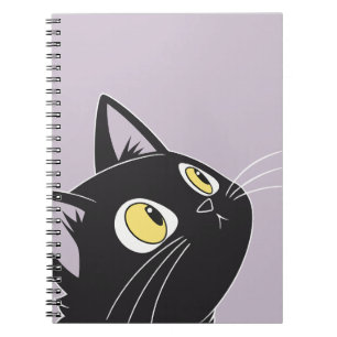 Süße schwarze Katzen-Cartoon - Kinder Notizbuch Notizblock